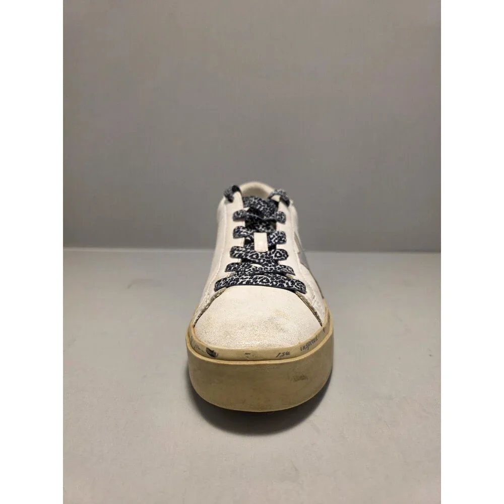 Shu Shop  Reba Pink Glitter Silver Star Low Top Sneakers - Women's size 9